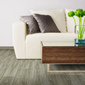 Sol Vinyle Textile Black Edition - Aspect parquet chêne foncé - salon