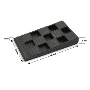 Cales PVC pour pose flottante avec dimensions pour réglage du joint de dilatation