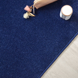 Tapis chambre d'enfant - Pailleté Flash Bleu Marine - Vue de haut