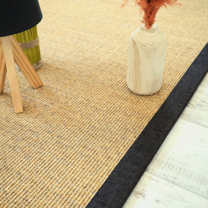 Tapis Sisal Yucatan chaume ganse brun chiné - salon