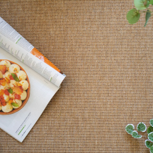 Moquette Mahé - Naturel - vue détaillée du tissé à plat en polypropylène