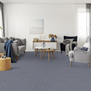 Moquette Re-cycle Gris de payne en situation dans pièce de vie avec mobilier contemporain