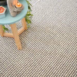 Moquette laine et sisal grosses boucles Caloundra crème rendu doux et sophistiqué