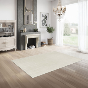 Tapis intérieur - Nazaré - Lignes écru et beige naturel - salon