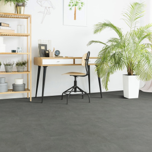 Espace de travail moderne avec sol effet béton gris - Click à plat 0,55