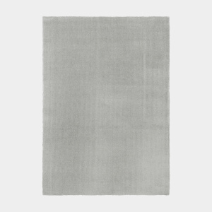 Tapis salon velours gris perle au toucher ultra doux, modèle lavable en machine