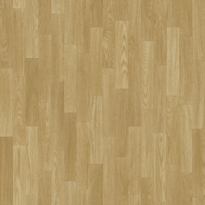 Sol vinyle Batimax Colmar T49 présentant un motif parquet en petites lames de bois blond doré aux nuances légèrement contrastées