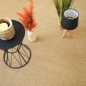 Tapis sur mesure sisal Yucatan chaume - vue de loin