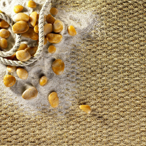 Texture naturelle du tapis Varana mise en scène bord de mer