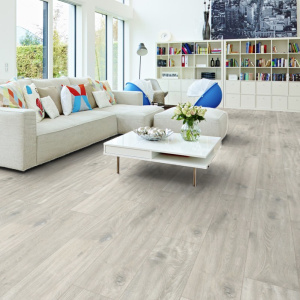 Parquet flottant Stratifié - Chêne Loft - Salon ouvert sur l'exterieur