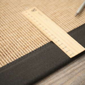 Tapis extérieur et intérieur tissé plat naturel ganse grise anthracite - zoom
