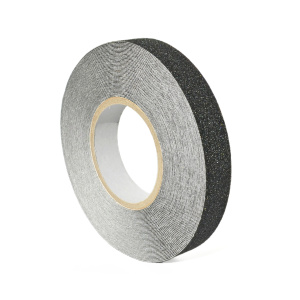 Rouleau d’adhésif antidérapant noir 18 ml avec texture à grains pour sécurisation des surfaces