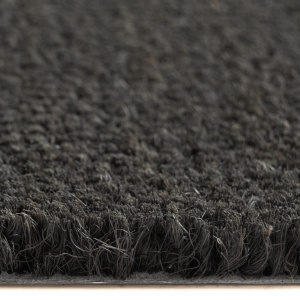 Tapis sur mesure Paillasson Brosse Coco Spécial PMR-ERP 17mm - Noir - tranche