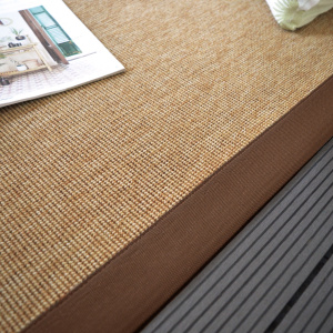 Tapis extérieur et intérieur Mahé - couleur naturel et finition marron