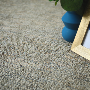 Tapis intérieur / extérieur Jambi nuances gris perle ganse grise - vue de près