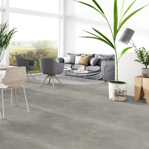 Sol PVC Best - Effet Béton Gris - Espace détente