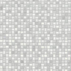 Motif mosaïque argentée Sol Vinyle Style - Carrelage petite mosaïque argentée Gris