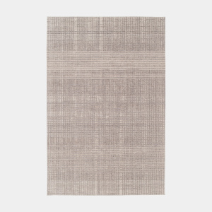 Tapis souple en tissu chenille recyclé Gaspard crème et grège