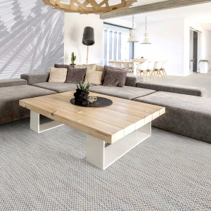 Moquette Tissé Plat - Natté Sumatra - Silver Multicolor - Salon