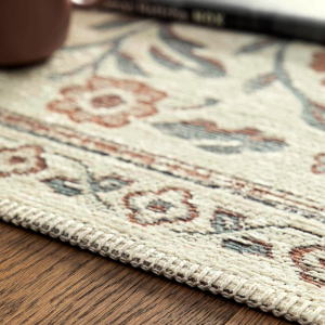 Bordure finie du tapis Minia Brume tissu chenille recyclé