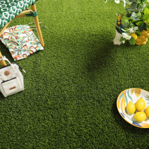 Gazon Séville - 50mm, parfait pour un coin repas ou détente en extérieur
