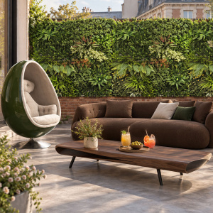 Mur végétal artificiel - Printemps poétique - Intérieur et extérieur pour créer une terrasse à l’abri des regards