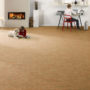 Tapis sur mesure tissé plat timor nature - salon