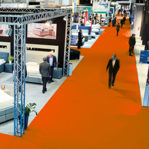 Moquette Orotex Revexpo Orange pour salon d'exposition