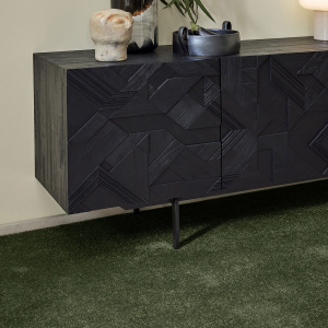 Dalle moquette velours Flexi Home vert forêt, texture douce et rendu homogène