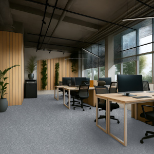 Moquette professionnelle - Trafic 33 Contract - Gris clair - Bureaux