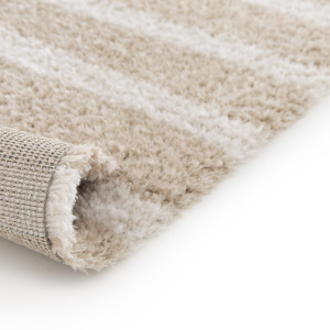 Tapis doux en matière recyclée - Soft Line - Beige - envers