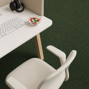 Moquette professionnelle - Trafic 33 Contract - Vert foncé chiné recyclable - Bureau