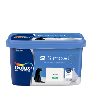 Dulux Valentine Si Simple! - Peinture toutes pièces - Satin Le Blanc - étiquette avant