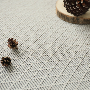 Tissé plat Timika - Couleur Blanc craie - vue de près