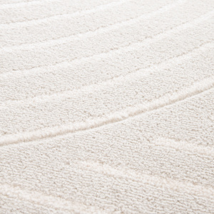 Tapis de salon - Circle Line - Beige et écru - gros plan