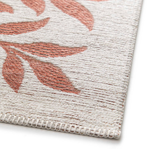 Tapis souple Matcha Terracotta, tissage jacquard raffiné aux tons terre cuite