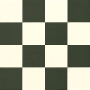 Sol Vinyle Happy Days - Carrelage damier droit - Noir et blanc