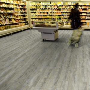 Gerflor Creation 55 lames à coller décor Ranch, sol PVC résistant en environnement commercial