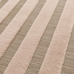 Tapis intérieur et extérieur en relief Luna beige, jaune, rose - gros plan