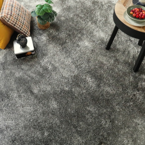 Moquette épaisse Éclat shaggy gris foncé - salon