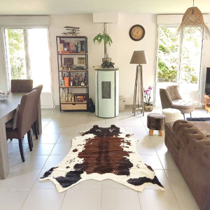 Tapis Peau de bête - Imitation Vache - Design - Salon