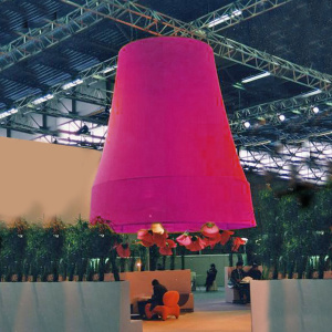 Coton gratté ignifugé couleur fuschia pour décor de scène ou exposition