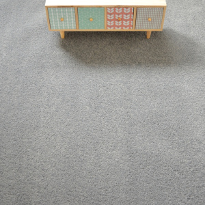 Tapis sur mesure Manège Velours gris éléphant - Vue de face