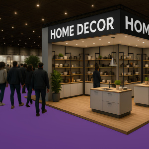 Moquette filmée - Stand Event - Violet - Foire expo corner