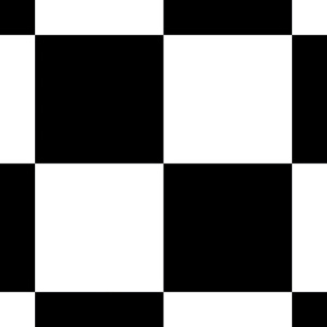 Tapis sur mesure Vinyle carrelage damier noir et blanc furface brillante - sans perspective