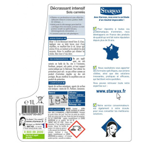 Mode d’emploi et précautions du Décrassant intensif carrelages et PVC Starwax