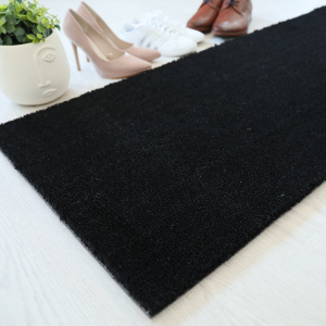 Tapis sur mesure Paillasson Brosse Coco 17mm - Noir - Vue de loin