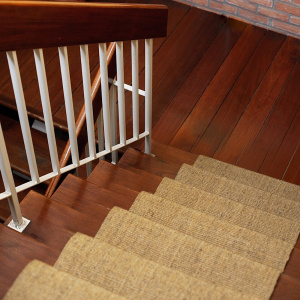 Tapis de passage en sisal couloir et escalier - Maïs - Escalier