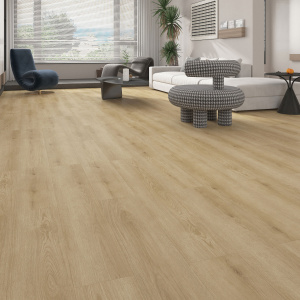 Sol parquet vinyle rigide clipsable chêne clair avec décor bois réaliste et finition ultra mate