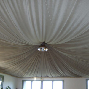 Coton gratté ignifugé couleur gris moyen texture toile pour habillage événementiel